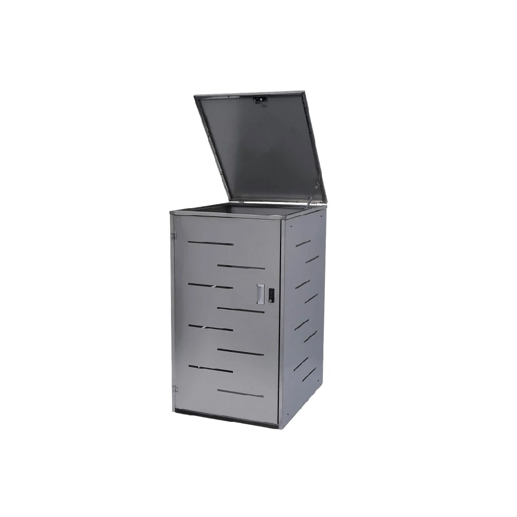 Coffre de rangement pour extérieur en métal galvanisé - 40 x 40 x 80